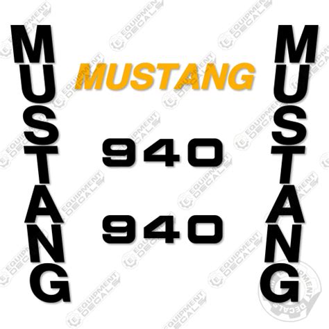 Fits Mustang 940 Decal Kit Skid Steer – Equipment Decals